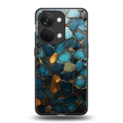 Blue Mirage back phone cover | glass case for oneplus nord 3