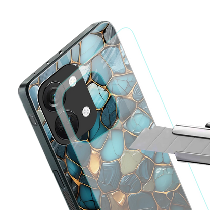 Blue Mirage stylish phone case for oneplus nord 3 | glossy glass and slim fit