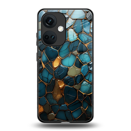 Blue Mirage back phone cover | glass case for oneplus nord ce 3