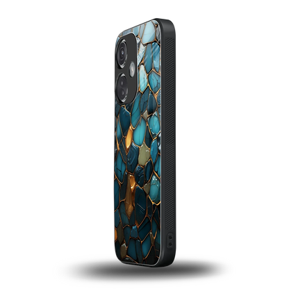 Blue Mirage oneplus nord ce 3 mobile cover | shockproof glass phone case