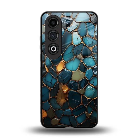 Blue Mirage back phone cover | glass case for oneplus nord ce 4