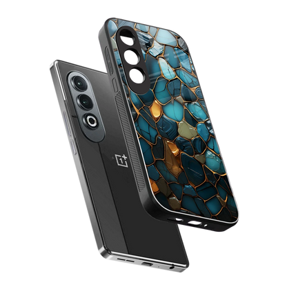 Blue Mirage sleek oneplus nord ce 4 cover with tempered glass back and TPU edges