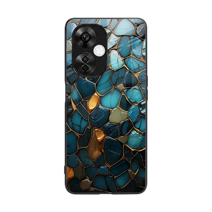 Blue Mirage back phone cover | glass case for oneplus nord ce 3 lite