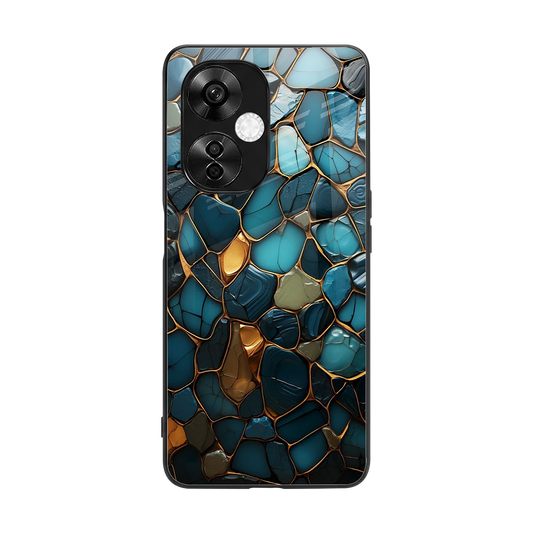 Blue Mirage back phone cover | glass case for oneplus nord ce 3 lite