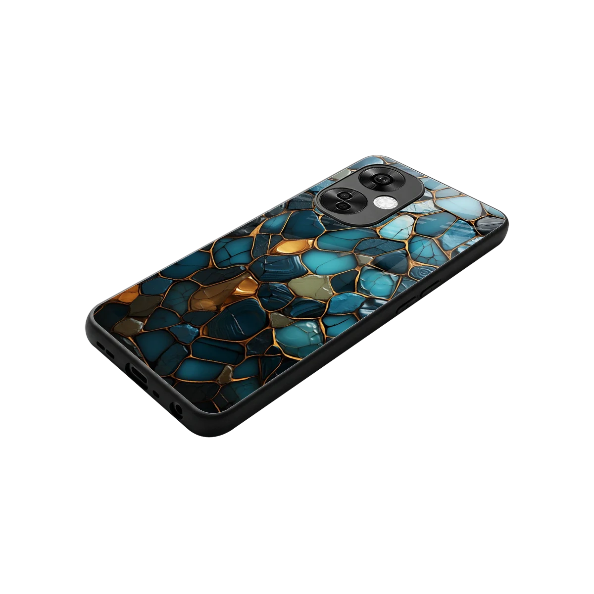 Blue Mirage stylish phone case for oneplus nord ce 3 lite | glossy glass and slim fit