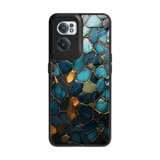 Blue Mirage back phone cover | glass case for oneplus nord ce 2