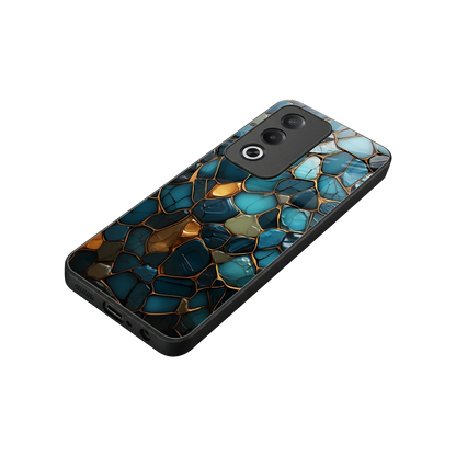 Blue Mirage stylish phone case for oppo a3 pro | glossy glass and slim fit