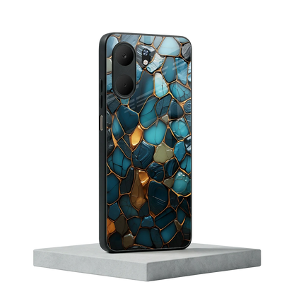 Blue Mirage oppo a5x 5g mobile cover | shockproof glass phone case