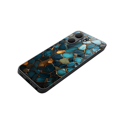 Blue Mirage stylish phone case for oppo a5x 5g | glossy glass and slim fit