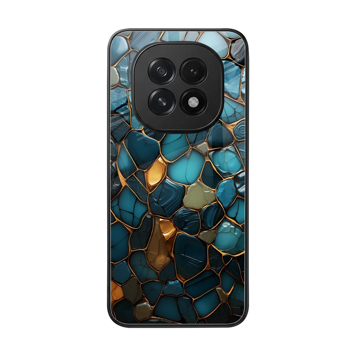 Blue Mirage back phone cover | glass case for oppo f29 5g