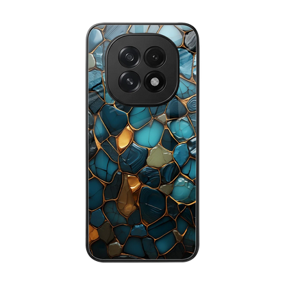 Blue Mirage back phone cover | glass case for oppo f29 5g
