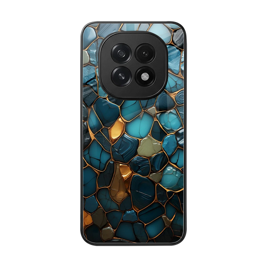 Blue Mirage back phone cover | glass case for oppo f29 5g