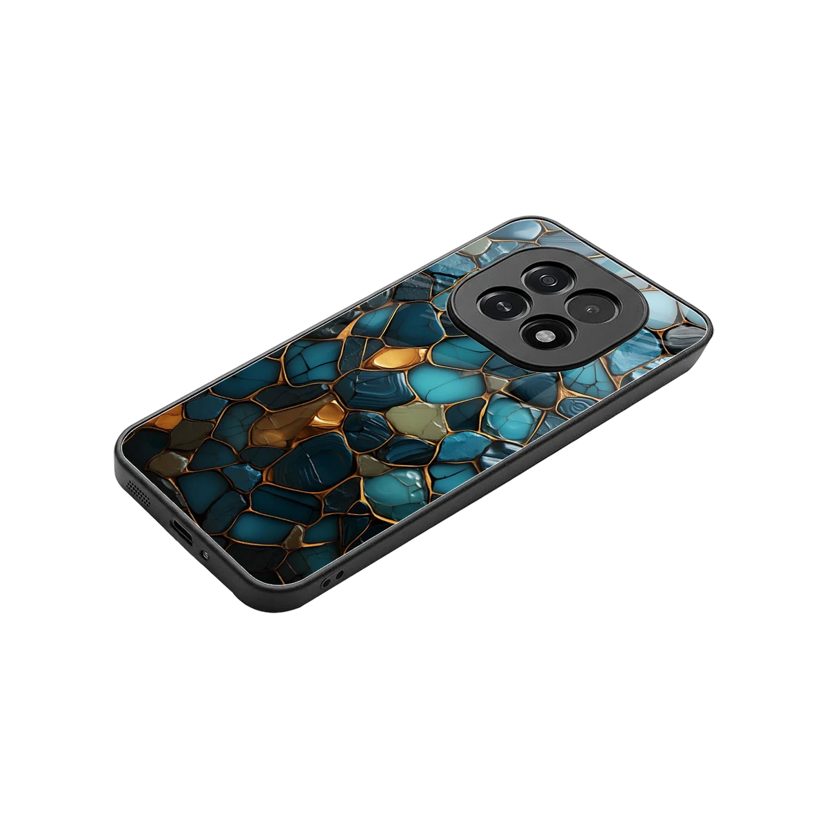 Blue Mirage stylish phone case for oppo f29 5g | glossy glass and slim fit