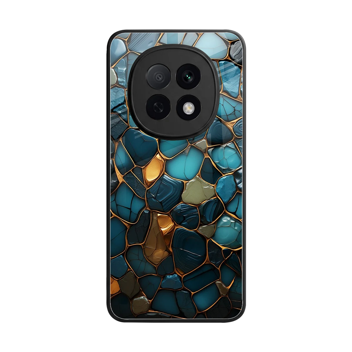 Blue Mirage back phone cover | glass case for oppo f29 pro 5g