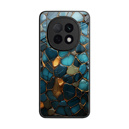 Blue Mirage back phone cover | glass case for oppo f29 pro 5g