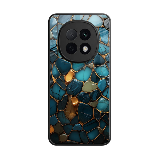 Blue Mirage back phone cover | glass case for oppo f29 pro 5g