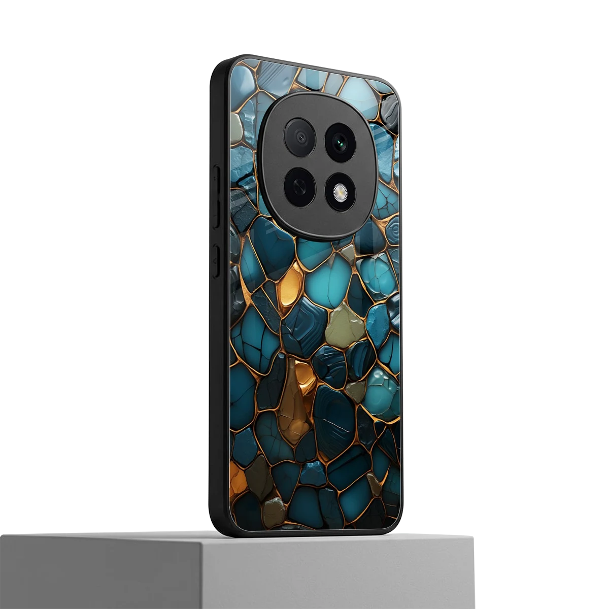 Blue Mirage oppo f29 pro 5g mobile cover | shockproof glass phone case