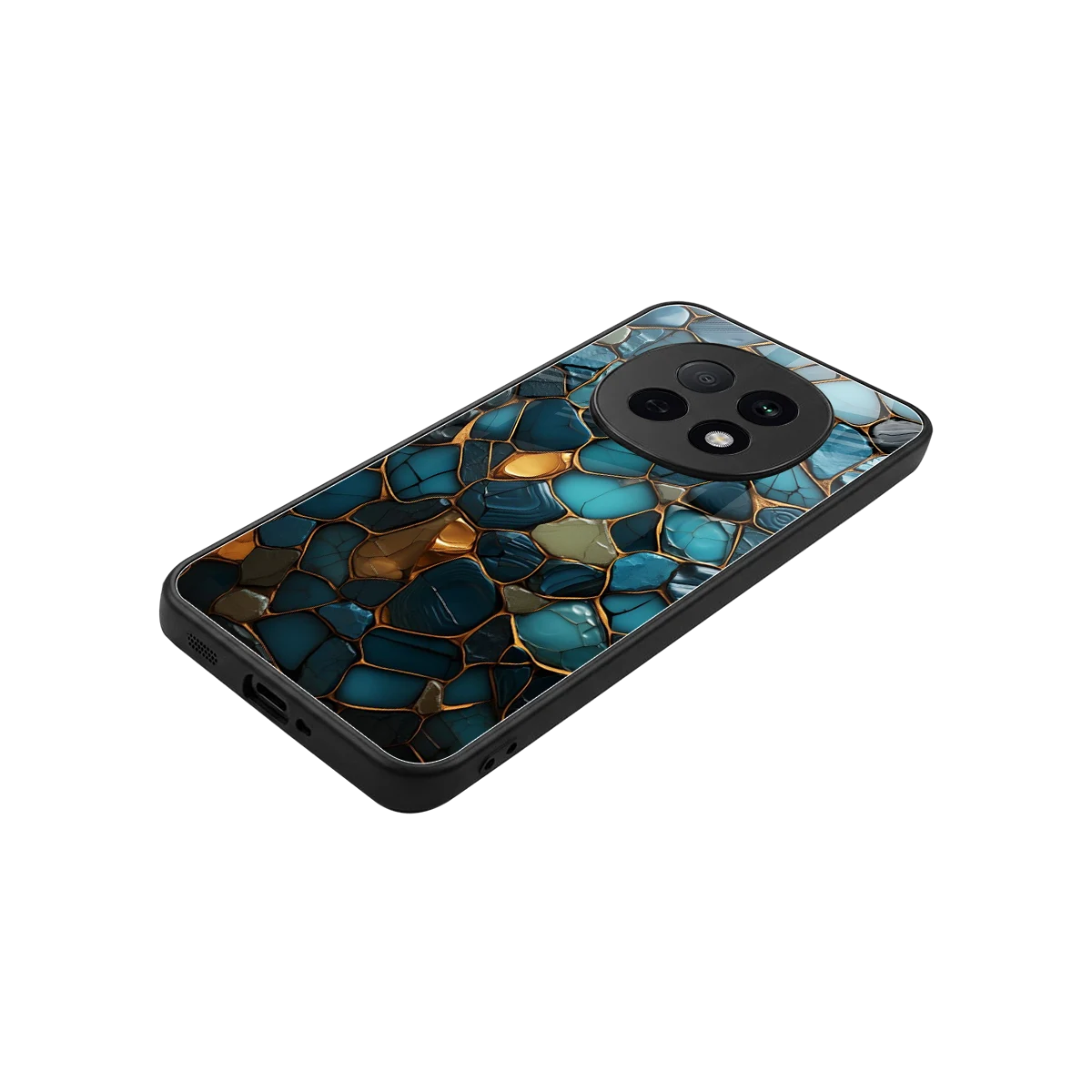 Blue Mirage stylish phone case for oppo f29 pro 5g | glossy glass and slim fit