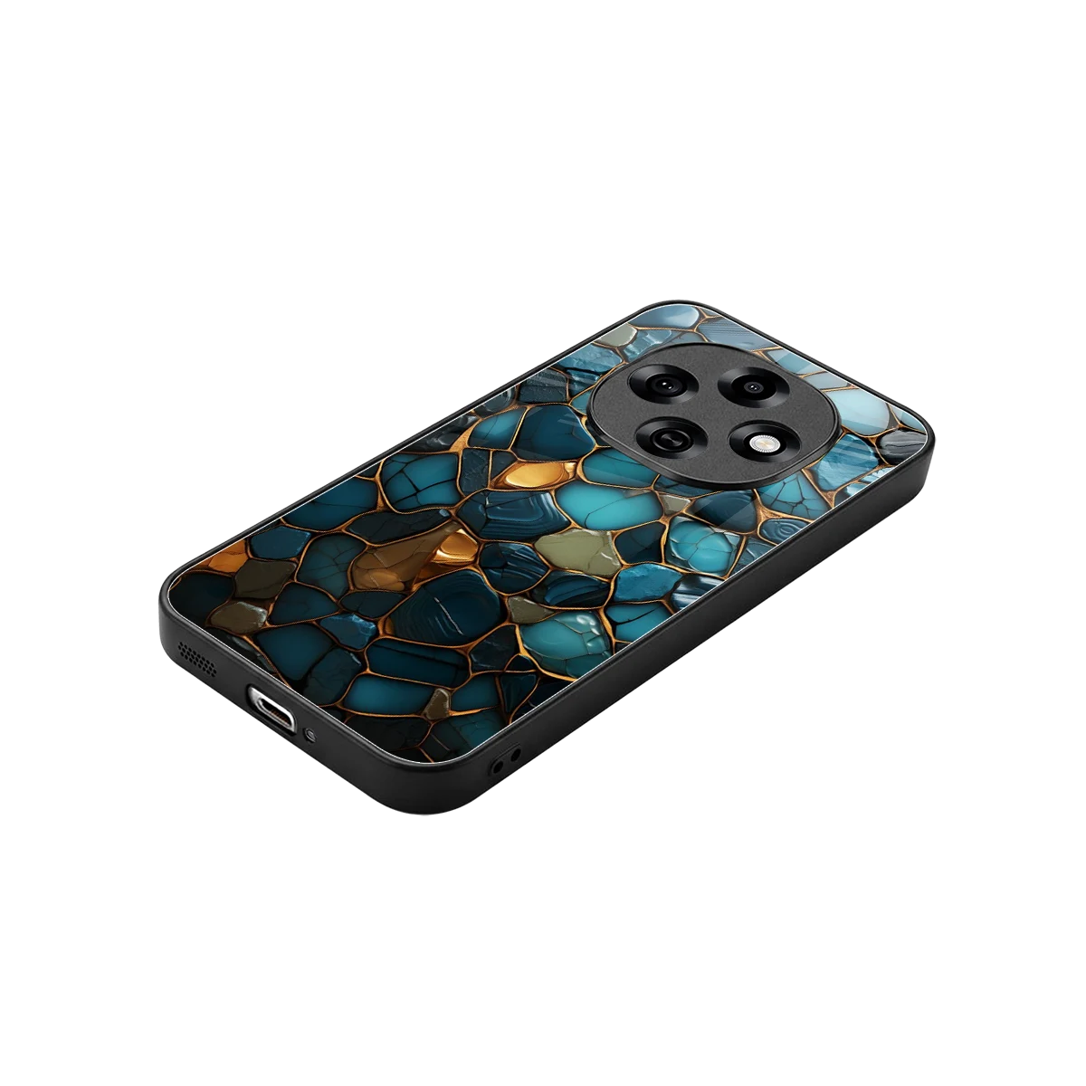 Blue Mirage stylish phone case for oppo f31 pro 5g | glossy glass and slim fit