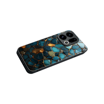 Blue Mirage stylish phone case for oppo find x9 | glossy glass and slim fit