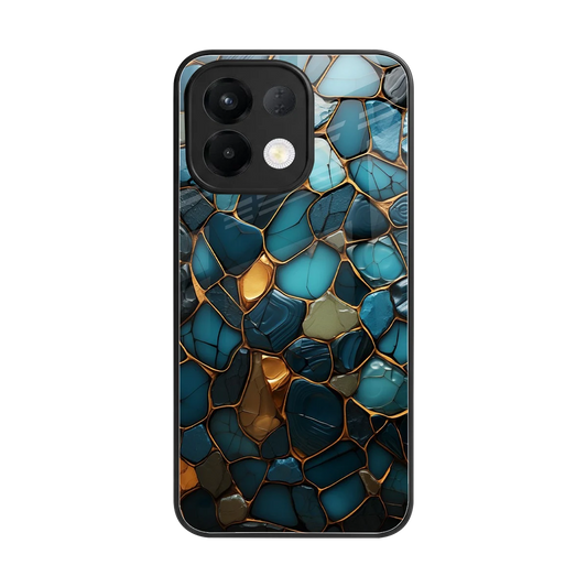 Blue Mirage back phone cover | glass case for oppo k13 5g
