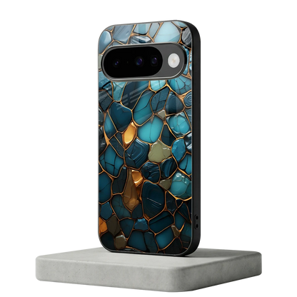Blue Mirage google pixel 10 mobile cover | shockproof glass phone case
