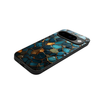 Blue Mirage stylish phone case for google pixel 10 | glossy glass and slim fit