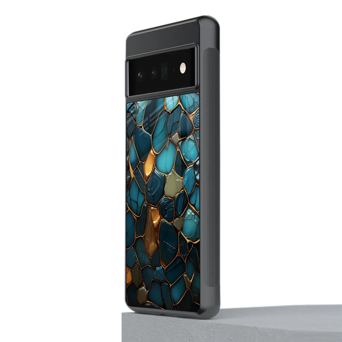 Blue Mirage stylish phone case for google pixel 6 pro | glossy glass and slim fit