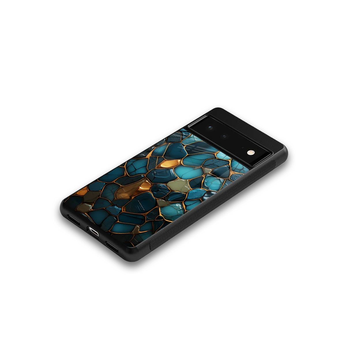 Blue Mirage google pixel 6a mobile cover | shockproof glass phone case