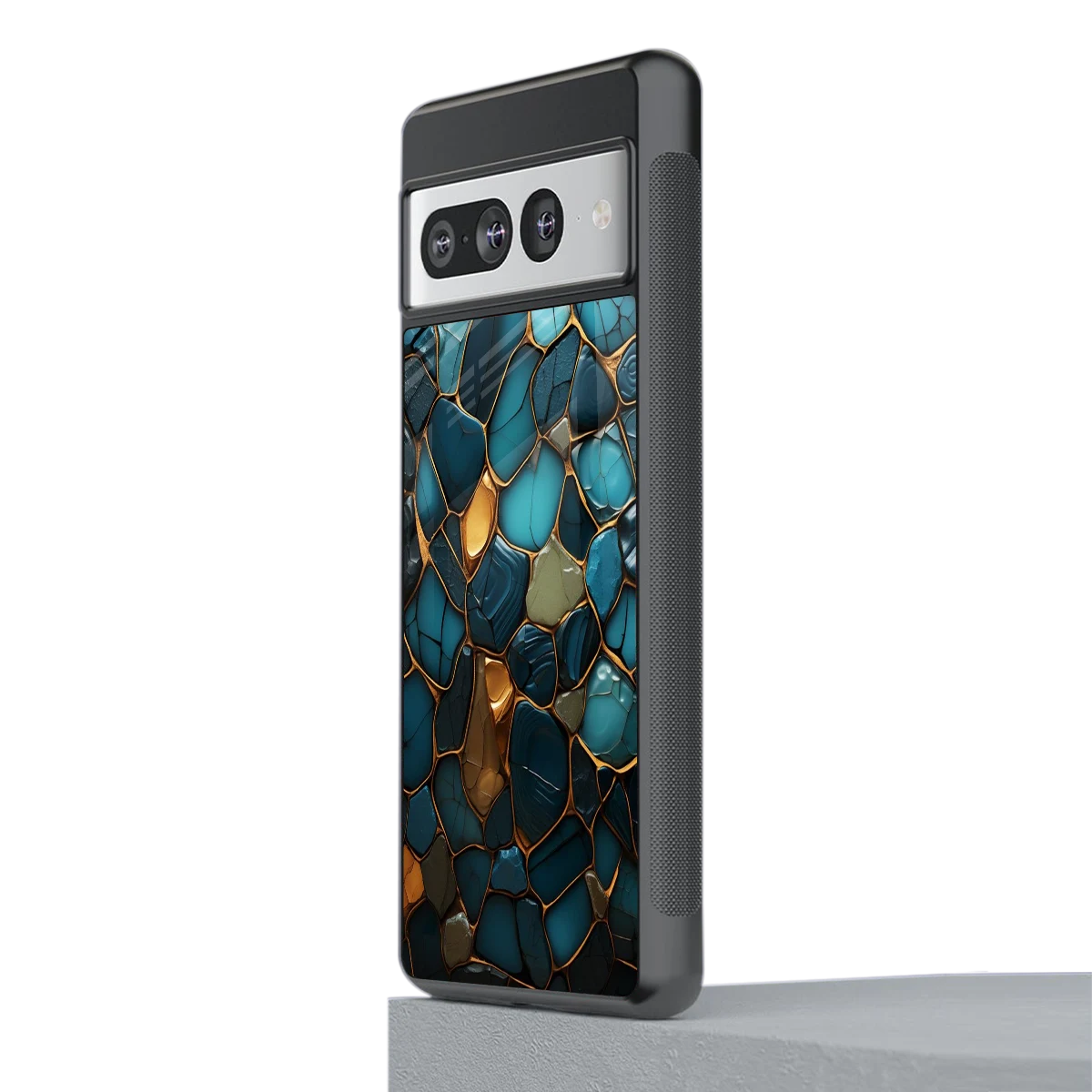 Blue Mirage stylish phone case for google pixel 7 pro | glossy glass and slim fit