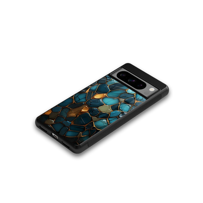 Blue Mirage google pixel 8 pro mobile cover | shockproof glass phone case