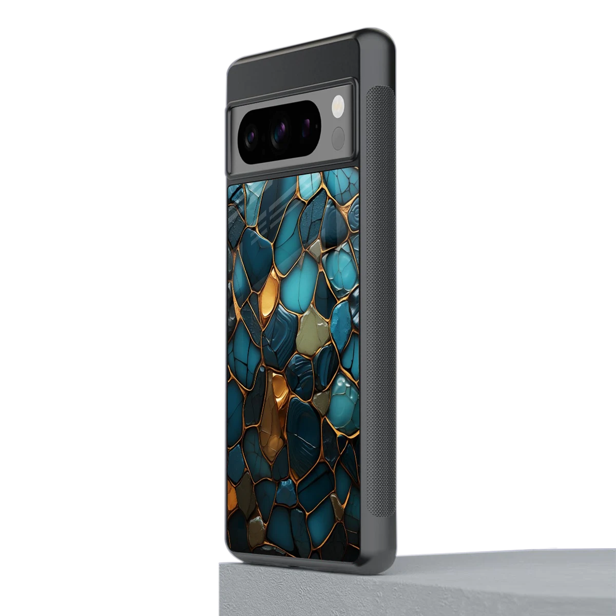 Blue Mirage stylish phone case for google pixel 8 pro | glossy glass and slim fit