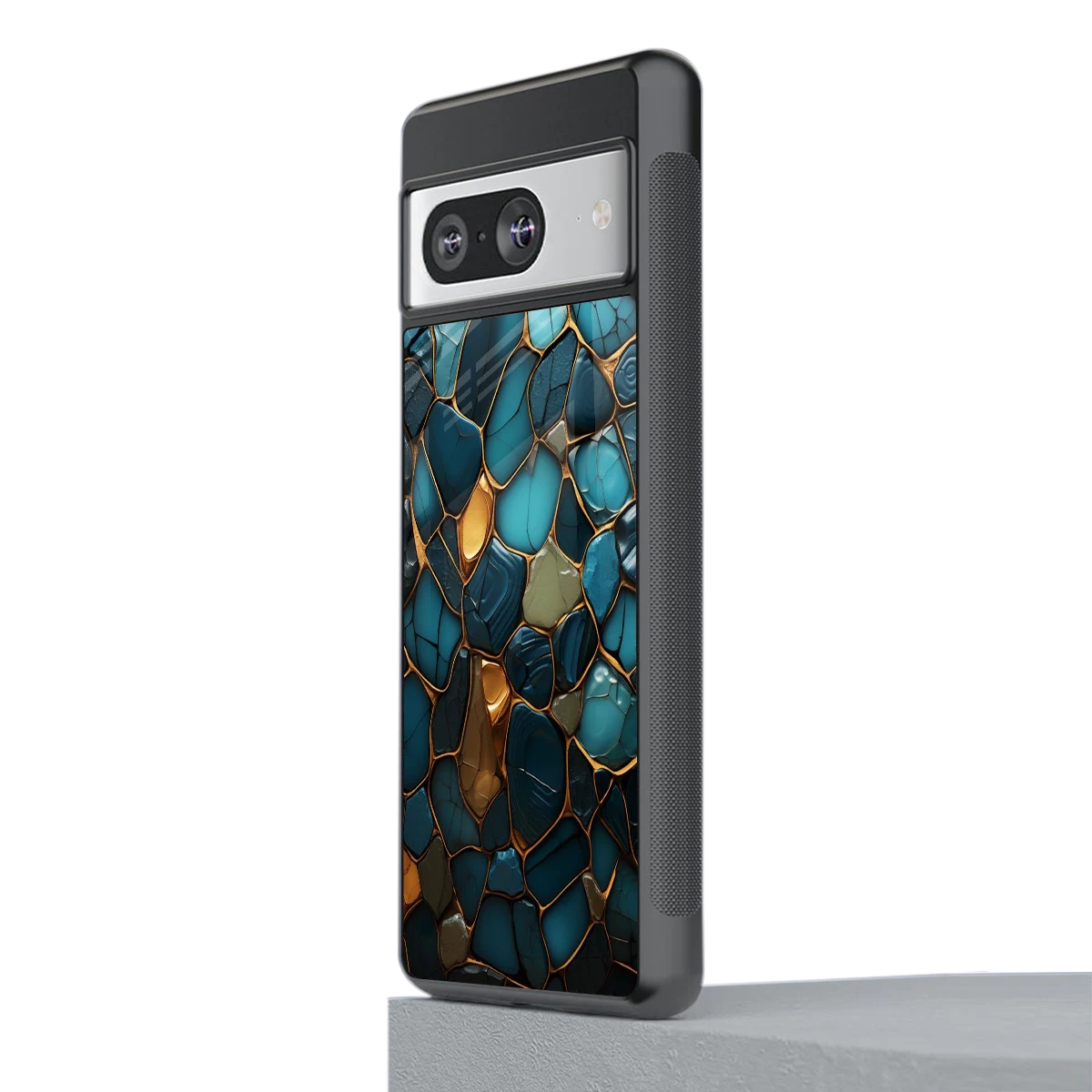 Blue Mirage stylish phone case for google pixel 8 | glossy glass and slim fit