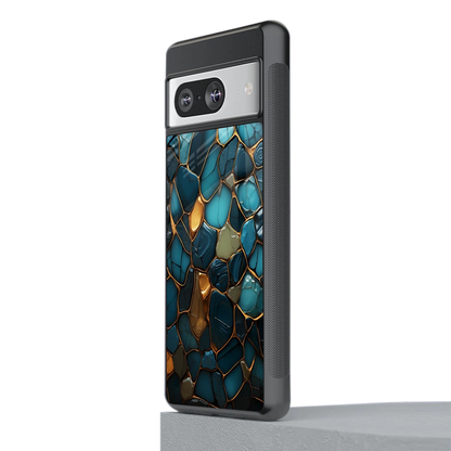 Blue Mirage stylish phone case for google pixel 8 | glossy glass and slim fit