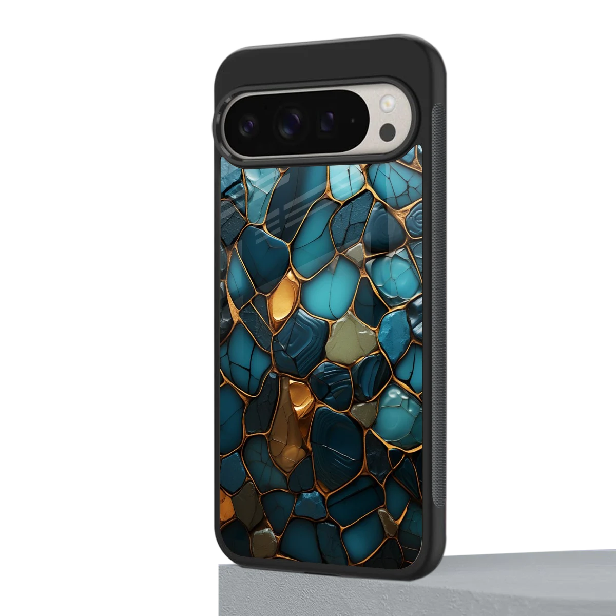 Blue Mirage google pixel 9 pro mobile cover | shockproof glass phone case