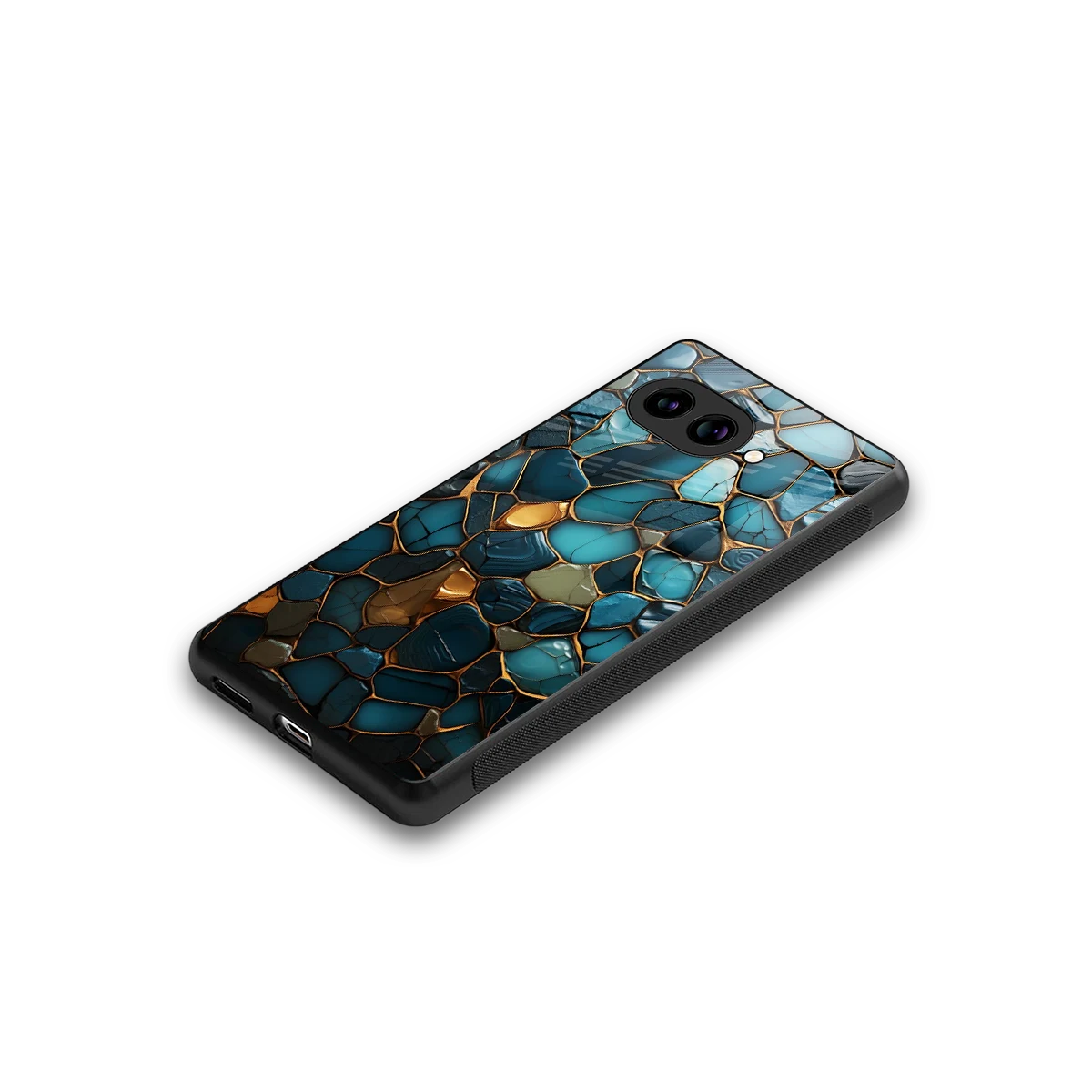 Blue Mirage stylish phone case for google pixel 10a | glossy glass and slim fit