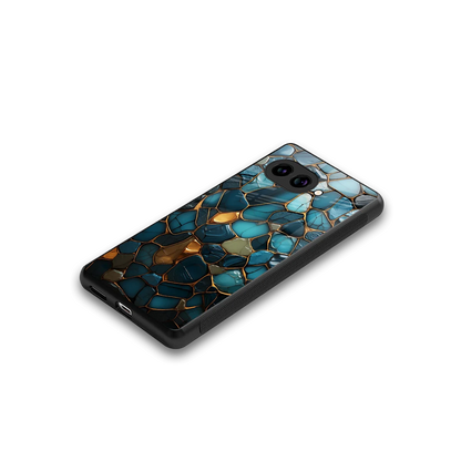 Blue Mirage stylish phone case for google pixel 10a | glossy glass and slim fit