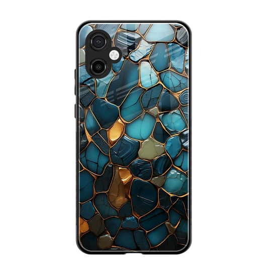 Blue Mirage back phone cover | glass case for samsung galaxy a06 5g