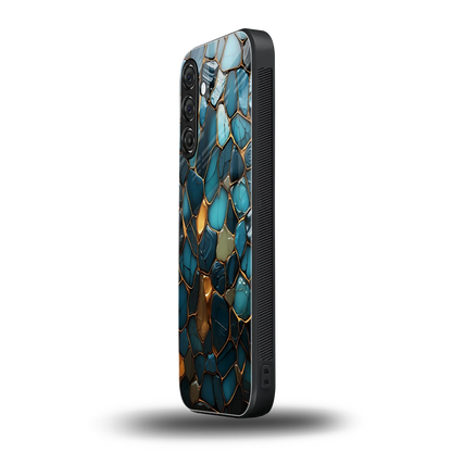 Blue Mirage samsung galaxy a37 5g mobile cover | shockproof glass phone case