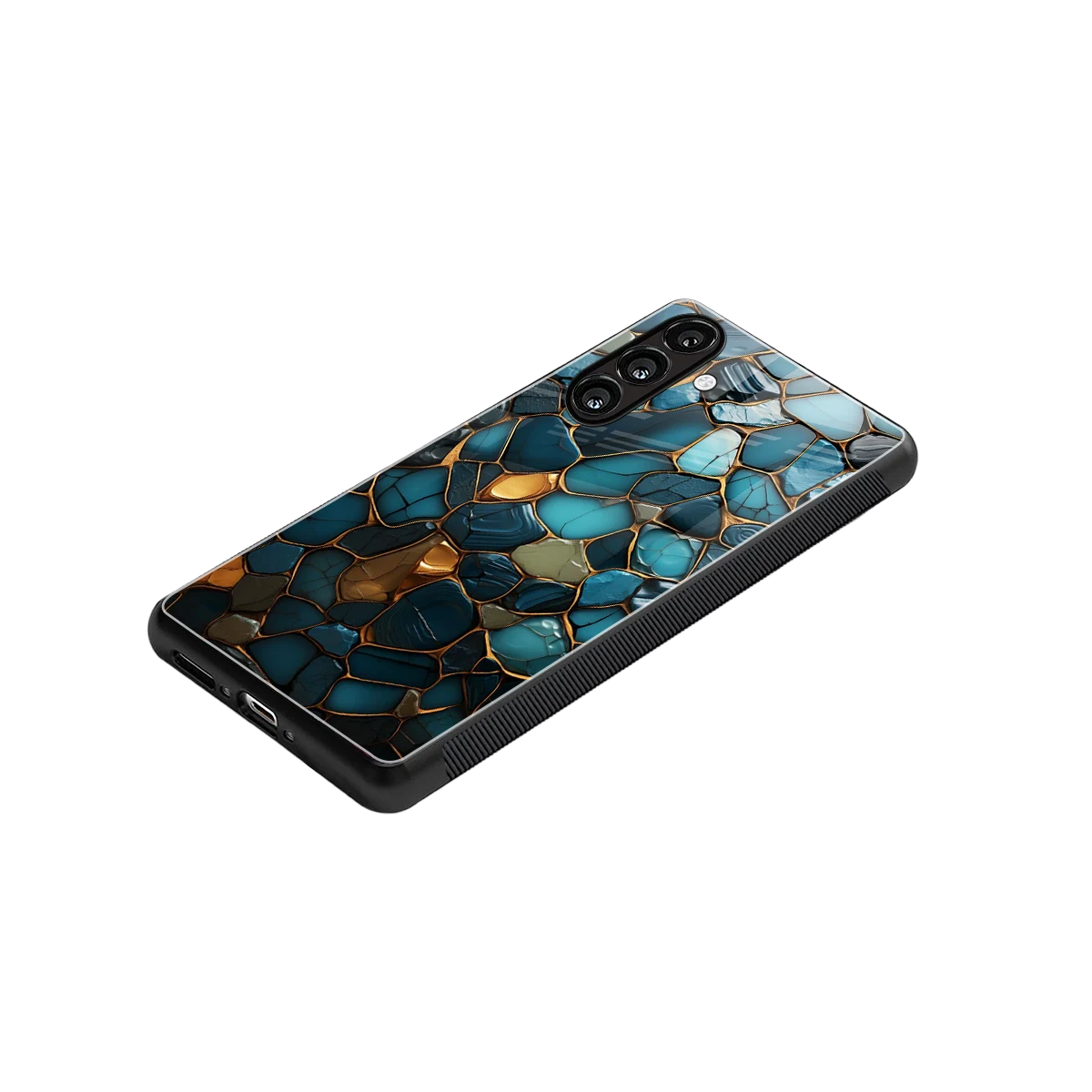 Blue Mirage stylish phone case for samsung galaxy m35 5g | glossy glass and slim fit