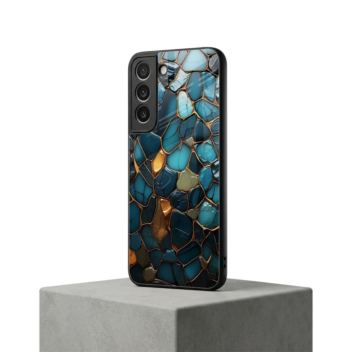 Blue Mirage samsung galaxy s22 mobile cover | shockproof glass phone case