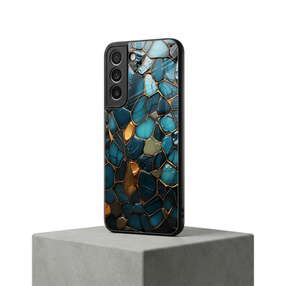 Blue Mirage samsung galaxy s22 mobile cover | shockproof glass phone case
