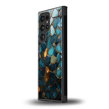 Blue Mirage samsung galaxy s23 ultra mobile cover | shockproof glass phone case