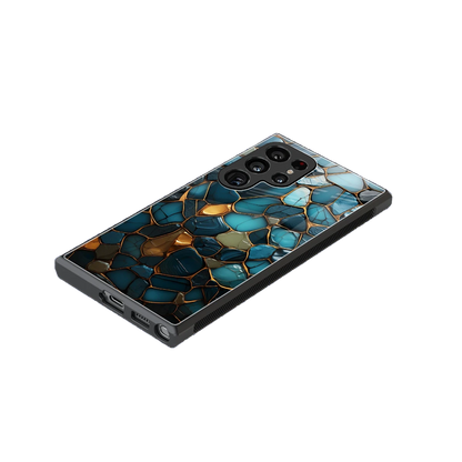 Blue Mirage stylish phone case for samsung galaxy s24 ultra | glossy glass and slim fit