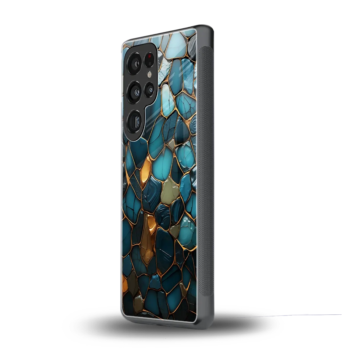 Blue Mirage samsung galaxy s25 ultra mobile cover | shockproof glass phone case