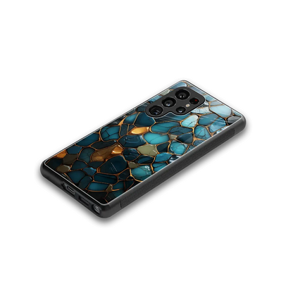 Blue Mirage stylish phone case for samsung galaxy s25 ultra | glossy glass and slim fit