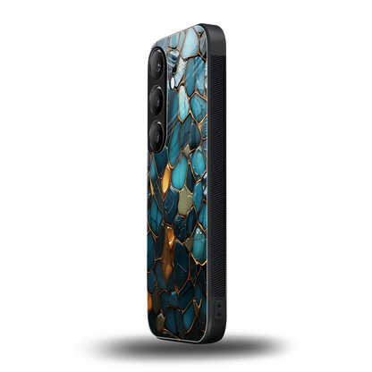 Blue Mirage samsung galaxy s25 mobile cover | shockproof glass phone case