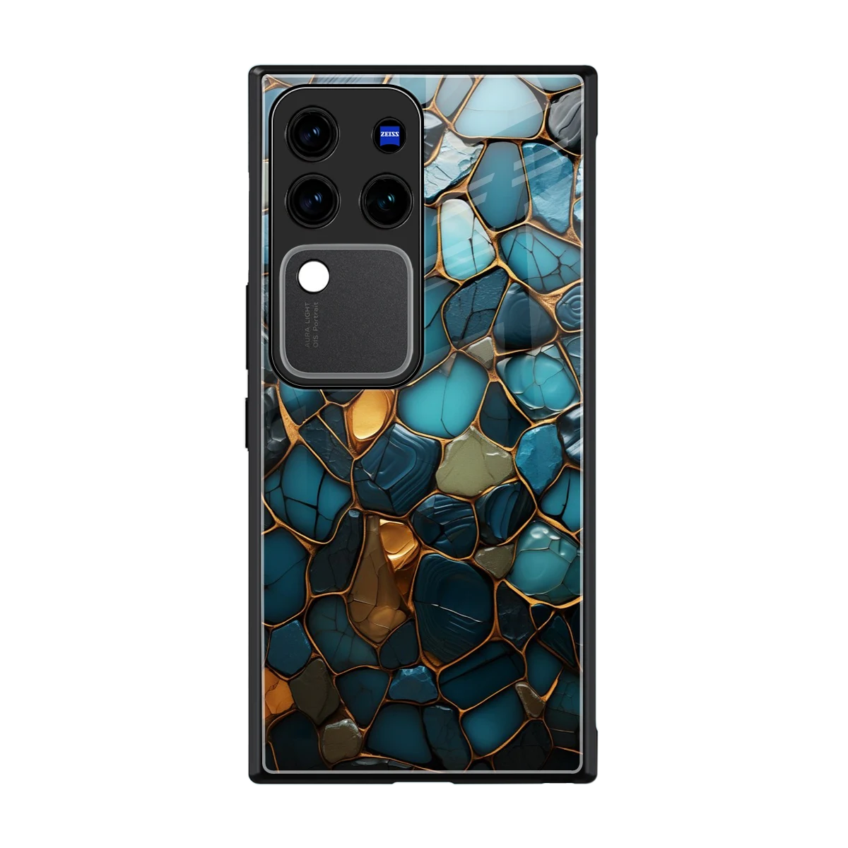 Blue Mirage back phone cover | glass case forvivo v30 pro