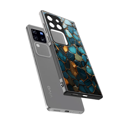 Blue Mirage sleekvivo v30 pro cover with tempered glass back and TPU edges