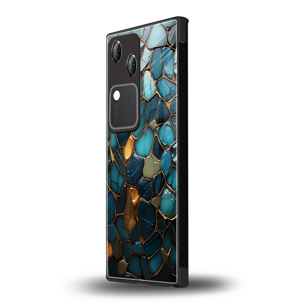 Blue Mirage vivo v30 mobile cover | shockproof glass phone case